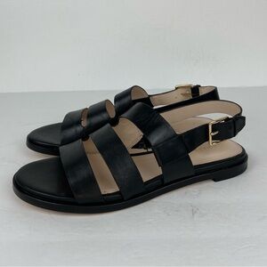 Cole Haan Anela Women's Sandals Size 7 B Black Leather Strappy Preppy Cushioned
